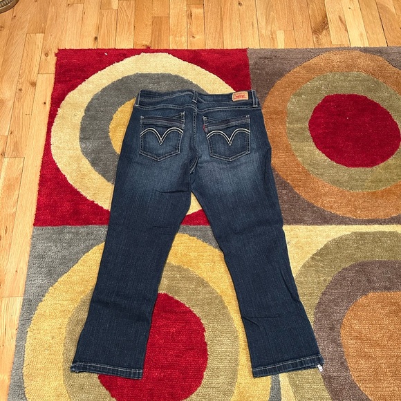 Levi’s Dark Wash y2k Denim Jean Capri Pants Zipper Ankle Junior’s Size 3 - Picture 2 of 11